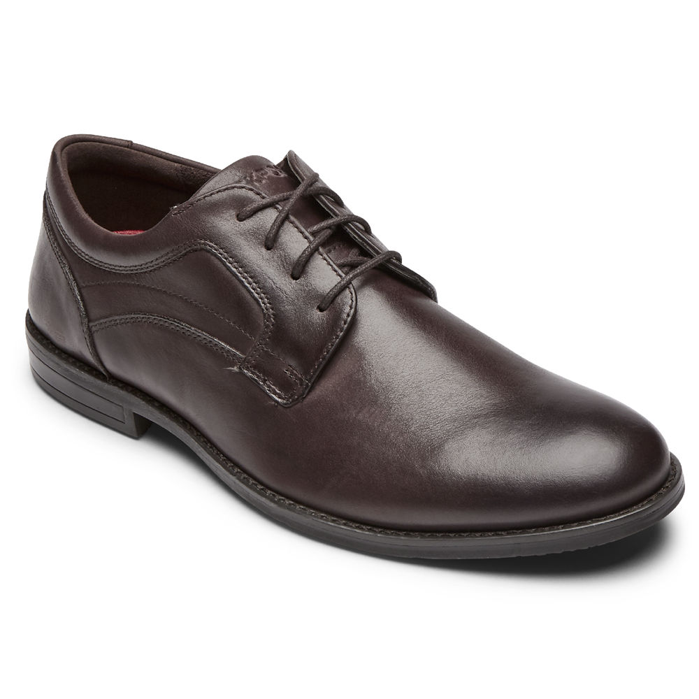 Rockport Singapore Mens Oxfords - Mykel Plain Toe Brown - NU7803419